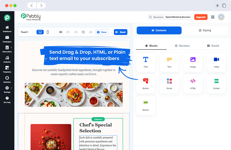 Design Beautiful Emails with Drag & Drop Builder